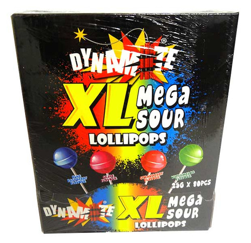 Dynamite XL Sour Lollipops and more Confectionery at The Professors Online Lolly Shop. (Image Number :14598)