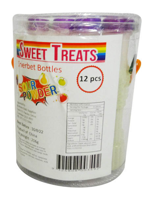 Sweet Treats Sherbet Bottle, by Brisbane Bulk Supplies,  and more Confectionery at The Professors Online Lolly Shop. (Image Number :16658)