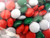 Choc Drops - Christmas Mix Smarties clones, by Confectionery House,  and more Confectionery at The Professors Online Lolly Shop. (Image Number :17518)