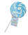 Lolly Mania Party Delights Lollipops - Blue - Blueberry Flavour, by Lolly Mania/Other,  and more Confectionery at The Professors Online Lolly Shop. (Image Number :6053)