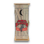 Ass Blaster Hot Sauce in a unique wooden outhouse display, ideal for gifts or collectors.