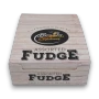Front view of Byron Bay Assorted Fudge retail display box containing 36 individually wrapped 40g fudge bars