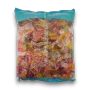 Assorted colourful fruit-shaped sugar free gummies by Astra Frisia in a 1.5kg bulk bag at The Professors Online Lolly Shop.