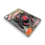 Giant Redback Gummy Spider 100g in blister packaging with web-themed design, highlighting its red raspberry flavour.