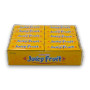 Wrigleys Juicy Fruit Original chewing gum packs arranged in a wholesale 30-pack counter display tray, available at The Professors.