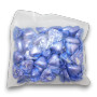 A bag of heart-shaped chocolates in mauve foil, perfect for adding a pop of colour to gift boxes or displays