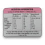 Nutritional information of Darrell Lea Raspberry Allsorts 220g bag.