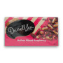 Darrell Lea Bullets Mixed Raspberry box with raspberry liquorice and chocolate coating, available at The Professors.