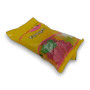 Green, red, yellow, orange and pink frog-shaped lollies in a 150g bag, available at The Professors Online Lolly Shop.