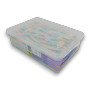 Fini Pencils Smooth Rainbow 1.54kg tub showing pastel-coloured candy sticks, available at The Professors Online Lolly Shop.
