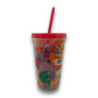 Wizz Fizz Christmas Tumbler Cup 141g featuring colourful monster designs, available at The Professors Online Lolly Shop.
