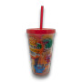 Wizz Fizz Christmas Tumbler Cup 141g displaying festive artwork and contents, available at The Professors Online Lolly Shop.