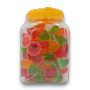 Sweet Treats Fruit Jelly Cups tub displaying assorted fruit jelly cups in individual 15g portions at The Professors.