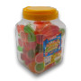 Assorted fruit-flavoured Sweet Treats jelly cups in a 100 pack tub of 15g portions, suitable for parties and events at The Professors.