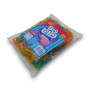 Big Lolly Snakes 2kg party pack showing colourful gummy snake lollies inside the bag, available at The Professors