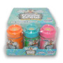 Crunchy Crawly Crew candy jar with a magnifying glass lid, filled with sour fruity bug-shaped lollies, available at The Professors.