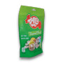 Left angle view of Taffy Town Tropical Mix whipped-style tropical fruit taffy bag, available at The Professors Online Lolly Shop.