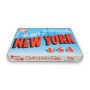 Front view of Taffy Town New York salt water taffy 340g gift box with USA themed design, available at The Professors Online Lolly Shop.