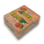 Zappo Sour Peach Flavour Chews counter display unit with individually wrapped bars from The Professors Online Lolly Shop.