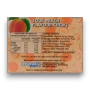 Nutritional panel and packaging details for Zappo Sour Peach Flavour Chews from The Professors Online Lolly Shop.