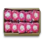 King Fairy Floss White 65g bags displayed inside a wholesale box of 50 units, available at The Professors Online Lolly Shop.