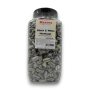 Maxons Black and White Humbugs 3.4kg jar filled with peppermint flavoured boiled sweets, available at The Professors Online Lolly Shop.