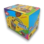 Juicy Jelly Wacky Clusters Tutti Frutti 150g tubs in a display carton with crunchy bites and gummy centres