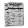 Juicy Jelly Peeled Gummy Passionfruit 120g bag nutrition information panel showing serving and nutritional details