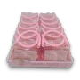 AIT Candy Purse display tray showing packaged novelty candy purses with pink handles, available at The Professors Online Lolly Shop.