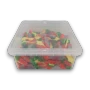 Gummini Jelly Filled Fire Peppers 1kg tub displaying multicoloured gummy pepper sweets with jelly centres