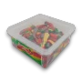 Gummini Jelly Filled Fire Peppers 1kg tub with approximately 154 spicy chilli-shaped gummy lollies, available at The Professors