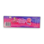 Product label for Gummini Jelly Filled Raspberry Bombs 1kg tub showing nutrition information, ingredients and product details, available at The Professors Online Lolly Shop.