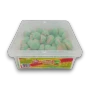 Gummini Jelly Filled Watermelon Bombs 1kg tub showing green sugar-coated gummies with pink jelly filling, available at The Professors