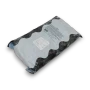 K & H Dutch Licorice Salty Jubes 1kg bag viewed from the right with bulk black liquorice pieces visible inside