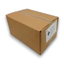 Hugos Chocolates Milk Choc Sparkles 8kg cardboard box shown from the left side with front product label.