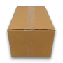Hugos Chocolates Milk Choc Sparkles 8kg bulk cardboard box shown from the plain rear packaging view.