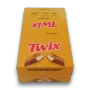 Twix display unit with 20 x 46g milk chocolate, caramel and biscuit bars, rear carton view at The Professors
