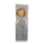 The Australian Sweet Co Honey Pop 18g front view showing a round golden lollipop in an individual clear wrapper