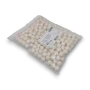 Left angled view of The Confectionery House Eucalyptus Balls 1kg bag with white eucalyptus-flavoured sweets.