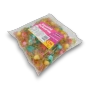 Right angled view of Lolliland Rainbow Rings 1kg bulk bag.