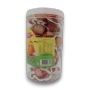 Sweet Treats Gummy Chicken Bursts 240g tub, right view with nutrition panel and barcode, at The Professors