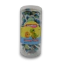 Sweet Treats Gummy Dinosaur Bursts 240g tub, front view of individually packed gummies, at The Professors