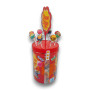 Chupa Chups Best Of display unit with assorted cola and fruit-flavoured lollipops, available at The Professors Online Lolly Shop