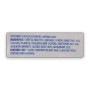 Ingredients list of Extra White Peppermint Gum, featuring 30 packs of 10 sugar-free pellets in a display unit.