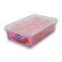 Fini Strawberry Belts in a display container, ideal for parties, candy tables, or retail displays.