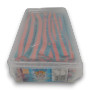 TNT Sour Straps Blue Raspberry 1.68kg tub containing approximately 200 sour straps, available at The Professors