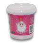 Resealable 60g tub of The Fairy Floss King multicoloured fairy floss, made in Australia with local and imported ingredients.