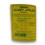 Back label of Johnsons Rosey Apples bucket with nutrition and ingredient information, from The Professors Online Lolly Shop.