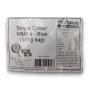 Single Colour M&M’s - Blue (500g Bag) label showing product details and nutritional information.