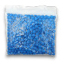 Clear 500g bag of blue M&M’s showcasing vibrant candy-coated chocolates, available at The Professors Online Lolly Shop.